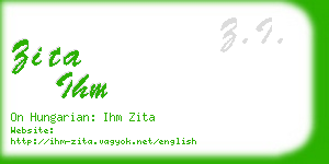 zita ihm business card